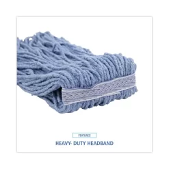 Boardwalk Mop Head, Standard Head, Cotton/Synthetic Fiber, Cut-End, #20, Blue, 12/Carton -Professional cleaning tool store 011a3e423dc9ecb40462f699605ff1d949