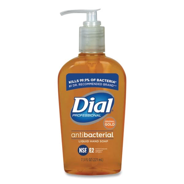 Dial Professional Gold Antibacterial Liquid Hand Soap, Floral, 7.5 Oz Pump, 12/Carton 1 Dial Professional Gold Antibacterial Liquid Hand Soap, Floral, 7.5 Oz Pump, 12/Carton
