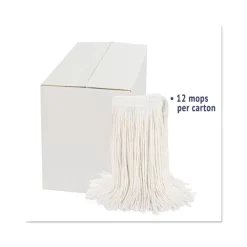 Boardwalk Cut-End Wet Mop Head, Rayon, No. 20, White, 12/Carton -Professional cleaning tool store 01e2359c385f9558bc8185f6673defc024