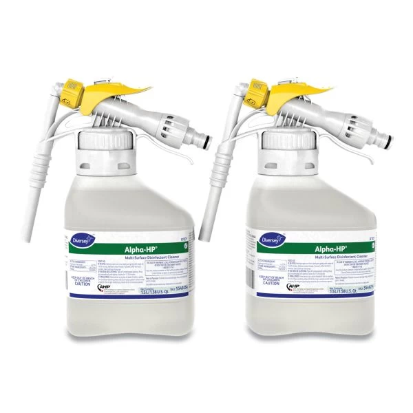 Diversey Alpha-HP Multi-Surface Disinfectant Cleaner, Citrus Scent, 1.5 L RTD Spray Bottle, 2/Carton 1 Diversey Alpha-HP Multi-Surface Disinfectant Cleaner, Citrus Scent, 1.5 L RTD Spray Bottle, 2/Carton