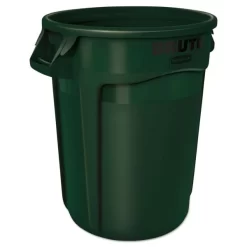 Rubbermaid Commercial Vented Round Brute Container, 32 Gal, Plastic, Dark Green 7 Rubbermaid Commercial Vented Round Brute Container, 32 Gal, Plastic, Dark Green -Professional cleaning tool store 053ffb6d11531b5c1916bf18a22f35a090