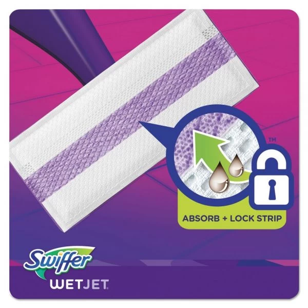 Swiffer WetJet System Refill Cloths, 11.3" X 5.4", White, 24/Box 3 Swiffer WetJet System Refill Cloths, 11.3" X 5.4", White, 24/Box - Image 3