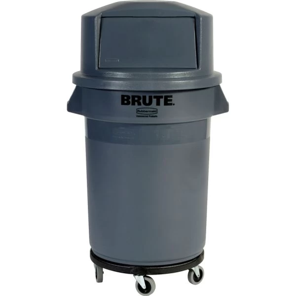 Rubbermaid Commercial BRUTE Dome Top Swing Door Lid For 32 Gal Waste Containers, 22.75" Diameter X 12.25h, Gray 2 Rubbermaid Commercial BRUTE Dome Top Swing Door Lid For 32 Gal Waste Containers, 22.75" Diameter X 12.25h, Gray - Image 2