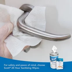 Scott 24-Hour Sanitizing Wipes, White, 75 Sheets Per Pack, Case Of 6 Packs -Professional cleaning tool store 06c898bc2cf5d0b1ba3bb14c935591abd6