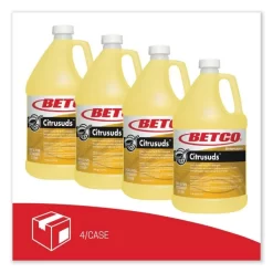 Betco Symplicty Citrusuds Manual Dishwashing Detergent, Lemon Scent, 1 Gal Bottle, 4/Carton -Professional cleaning tool store 07032250e4ff72ba750902c0f2d2029107