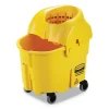 Rubbermaid Commercial WaveBrake Institution Bucket And Wringer Combos, Down-Press, 35 Qt, Plastic, Yellow