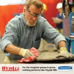 WypAll* X80 Cloths, 1/4 Fold, HYDROKNIT, 12 1/2 X 13, Red, 50/Box, 4 Boxes/Carton -Professional cleaning tool store 082072a39c93c922ed93be336569a0b26c