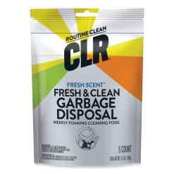 CLR PRO Fresh And Clean Garbage Disposal, Fresh Scent, 5 Pods/Pack, 6 Packs/Carton