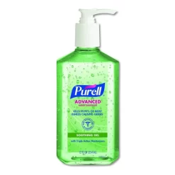 PURELL Advanced Soothing Gel Hand Sanitizer, Fresh Scent With Aloe And Vitamin E, 12 Oz Pump Bottle, 12/Carton