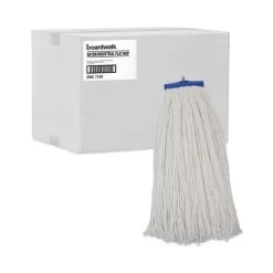 Boardwalk Cut-End Lie-Flat Wet Mop Head, Rayon, 24oz, White, 12/Carton -Professional cleaning tool store 09a873c3646d7481eeec72f509c38224c3