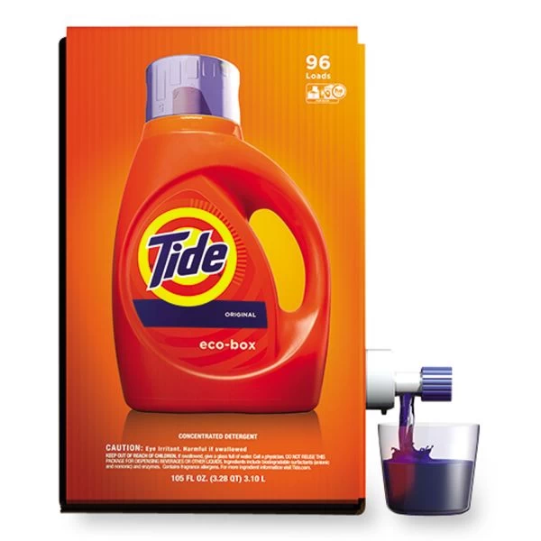 Tide Eco-Box HE Liquid Laundry Detergent, Tide Original Scent, 105 Oz Bag-In-A-Box 1 Tide Eco-Box HE Liquid Laundry Detergent, Tide Original Scent, 105 Oz Bag-In-A-Box