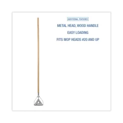 Boardwalk Quick Change Metal Head Wooden Mop Handle, Junior, 0.88" Dia X 54", Natural -Professional cleaning tool store 0a90d3062ba0899a9c0c0c23b47246a675