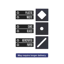 Safco Public Square Recycling Container Lid, Square Opening, 15.25w X 15.25d X 2h, Black -Professional cleaning tool store 0b2c99b440167fa9ed1187dbb5fac74944