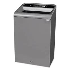 Rubbermaid Commercial Configure Indoor Recycling Waste Receptacle, 33 Gal, Metal, Gray