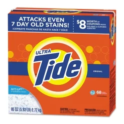 Tide HE Laundry Detergent, Original Scent, Powder, 95 Oz Box, 3/Carton