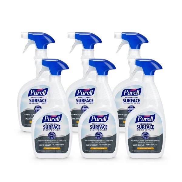 PURELL Professional Surface Disinfectant Spray, Citrus Scent, 32 Fl Oz Capped Bottle With Spray Trigger In Pack (Pack Of 6) - 3342-06 1 PURELL Professional Surface Disinfectant Spray, Citrus Scent, 32 Fl Oz Capped Bottle With Spray Trigger In Pack (Pack Of 6) - 3342-06