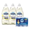 Dawn Platinum Liquid Dish Detergent, Lemon Scent, (3) 24 Oz Bottles Plus (2) Sponges/Carton