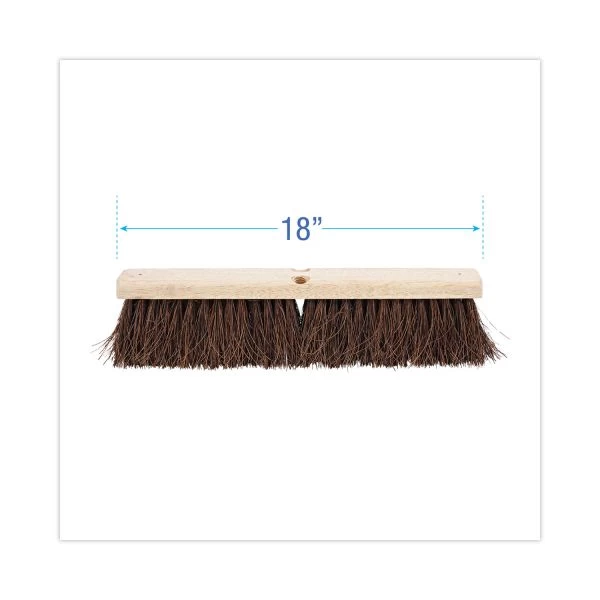 Boardwalk Floor Brush Head, 3.25" Natural Palmyra Fiber Bristles, 18" Brush 4 Boardwalk Floor Brush Head, 3.25" Natural Palmyra Fiber Bristles, 18" Brush - Image 4