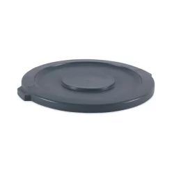 Boardwalk Lids For 32 Gal Waste Receptacle, Flat-Top, Round, Plastic, Gray
