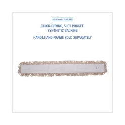 Boardwalk Industrial Dust Mop Head, Hygrade Cotton, 60w X 5d, White -Professional cleaning tool store 14c5814780b34f93d632c02182d9960da0