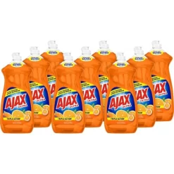 Ajax® AJAX Ultra Triple Action Liquid Dish Soap - Liquid - 28 Fl Oz (0.9 Quart) - Citrus Scent - 9 / Carton - Orange
