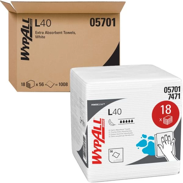 Wypall Power Clean L40 Extra Absorbent Towels 1 Wypall Power Clean L40 Extra Absorbent Towels