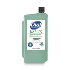 Dial Professional Basics MP Free Liquid Hand Soap, Unscented, 1 L Refill Bottle, 8/Carton