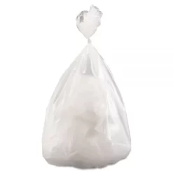 Inteplast Group High-Density Commercial Can Liners Value Pack, 60 Gal, 14 Microns, 38" X 58", Clear, 25 Bags/Roll, 8 Rolls/Carton