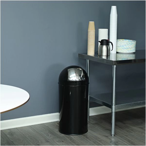 Genuine Joe Classic Round Top 12 Gallon Trash Can 3 Genuine Joe Classic Round Top 12 Gallon Trash Can - Image 3