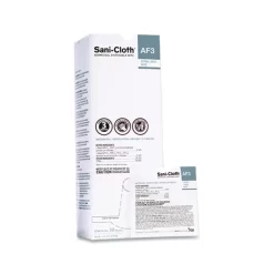 Sani Professional Sani-Cloth AF3 Individually Wrapped Germicidal Disposable Wipes, X-Large, 1-Ply, 11.75" X 11.5", Unscented, White, 50/Box