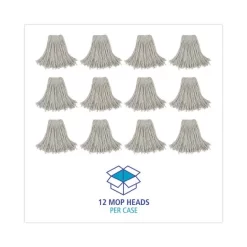 Boardwalk Cut-End Wet Mop Head, Cotton, No. 24, White 12/Carton -Professional cleaning tool store 1f4948eb376bf7b6ac02f064f2821e22ca