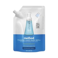 Method Foaming Hand Wash Refill, Sea Minerals, 28 Oz Pouch, 6/Carton