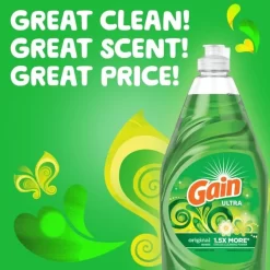 Gain Gain Ultra Original Scent Dishwashing Liquid -Professional cleaning tool store 21716b6a7083217661e605cd889e962e6a
