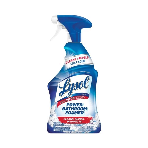 LYSOL Brand Disinfectant Power Bathroom Foamer, Liquid, Atlantic Fresh, 22 Oz Trigger Spray Bottle, 6/Carton 1 LYSOL Brand Disinfectant Power Bathroom Foamer, Liquid, Atlantic Fresh, 22 Oz Trigger Spray Bottle, 6/Carton