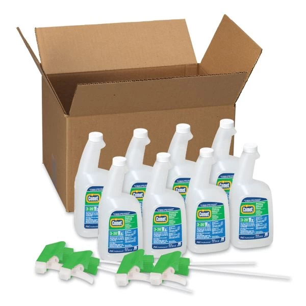 Comet Disinfecting-Sanitizing Bathroom Cleaner, 32 Oz Trigger Spray Bottle, 8/Carton 2 Comet Disinfecting-Sanitizing Bathroom Cleaner, 32 Oz Trigger Spray Bottle, 8/Carton - Image 2