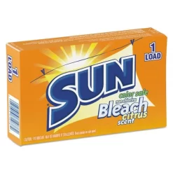 SUN Color Safe Powder Bleach, Vend Pack, 1 Load Box, 100/Carton