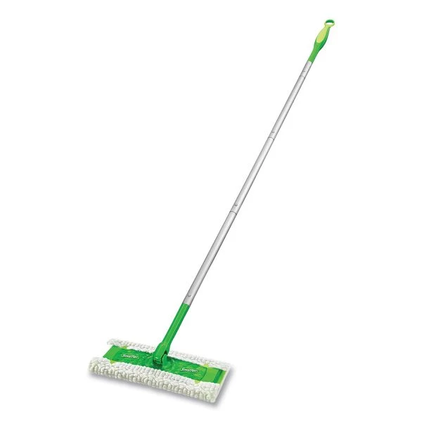 Swiffer Sweeper Mop, 10 X 4.8 White Cloth Head, 46" Green/Silver Aluminum/Plastic Handle 1 Swiffer Sweeper Mop, 10 X 4.8 White Cloth Head, 46" Green/Silver Aluminum/Plastic Handle