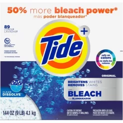 Tide Laundry Detergent With Bleach, Tide Original Scent, Powder, 144 Oz Box -Professional cleaning tool store 25b35532512c0eba7e1bb1255e1365884a