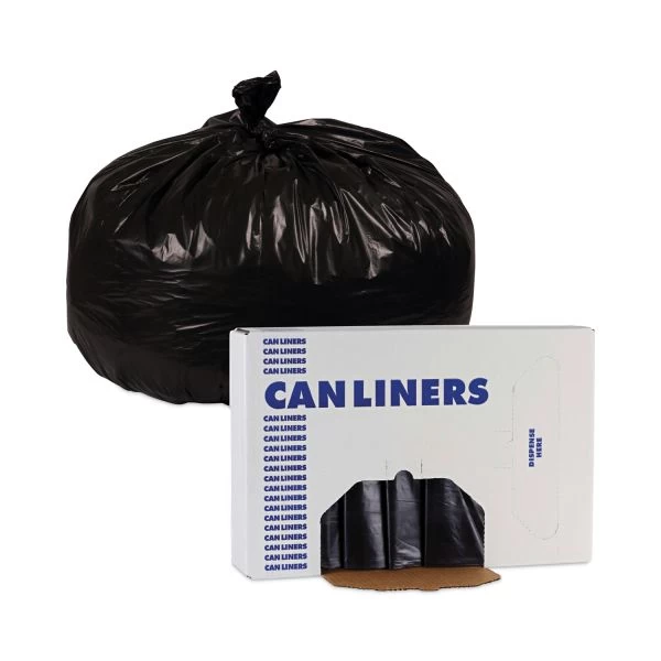 Boardwalk Linear Low Density Industrial Can Liners, 60 Gal, 1.7 Mil, 38 X 58, Black, 100/Carton 6 Boardwalk Linear Low Density Industrial Can Liners, 60 Gal, 1.7 Mil, 38 X 58, Black, 100/Carton - Image 6