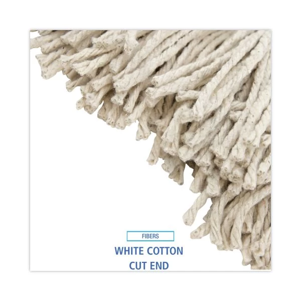 Boardwalk Premium Cut-End Wet Mop Heads, Cotton, 16oz, White, 12/Carton 4 Boardwalk Premium Cut-End Wet Mop Heads, Cotton, 16oz, White, 12/Carton - Image 4