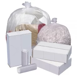 Highmark High-Density Can Liners, 22 Mic, 45 Gallons, 40" X 48", Natural, Box Of 150