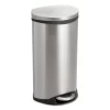 Safco Step-On Medical Receptacle, 7.5 Gal, Steel, Stainless Steel