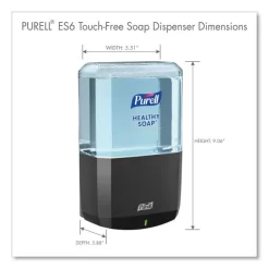 PURELL ES6 Soap Touch-Free Dispenser, 1,200 ML, 5.25 X 8.8 X 12.13, Graphite -Professional cleaning tool store 28f5c5cc5240dc542b484505ba73750ed9