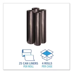 Boardwalk Recycled Low-Density Polyethylene Can Liners, 45 Gal, 1.2 Mil, 40" X 46", Black, 10 Bags/Roll, 10 Rolls/Carton -Professional cleaning tool store 291e8996d325048e147bb2da121fa23f6d