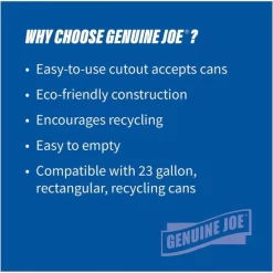 Genuine Joe 23-gallon Recycling Bin Round Cutout Lid 15 Genuine Joe 23-gallon Recycling Bin Round Cutout Lid -Professional cleaning tool store 2937a319355c4ccfa8d1ed7444226e2377