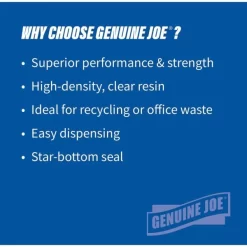 Genuine Joe 33 Gallon Trash Bags, Clear, High-Density, 11 Micron Thickness, 500/Carton 15 Genuine Joe 33 Gallon Trash Bags, Clear, High-Density, 11 Micron Thickness, 500/Carton -Professional cleaning tool store 297aa2159319f14ec9d837b9e93db77b68