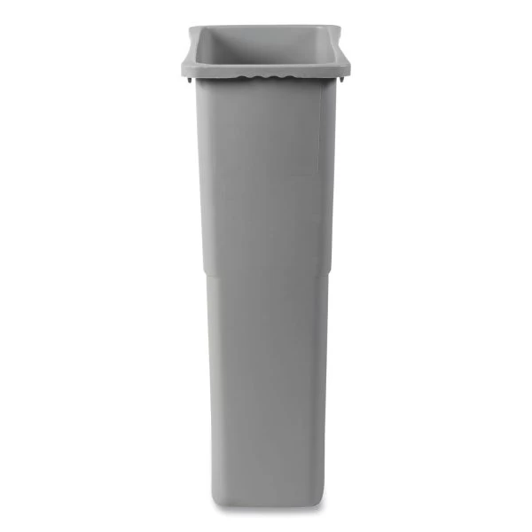 Boardwalk Slim Waste Container, 23 Gal, Plastic, Gray 2 Boardwalk Slim Waste Container, 23 Gal, Plastic, Gray - Image 2
