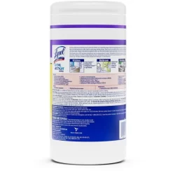 LYSOL Brand Dual Action Disinfecting Wipes, 1-Ply, 7 X 7.5, Citrus, White/Purple, 75/Canister, 6 Canisters/Carton -Professional cleaning tool store 2b35593021894ce8fcd64394493d71a9b9