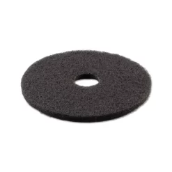 Boardwalk Standard Stripping Floor Pads, 21" Diameter, Black, 5/Carton