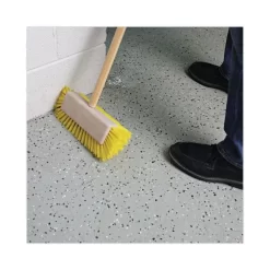 Boardwalk Dual-Surface Scrub Brush, Yellow Polypropylene Bristles, 10" Brush, Plastic Handle -Professional cleaning tool store 2f2f787f47f4eddc7635e01781ea6b5dab